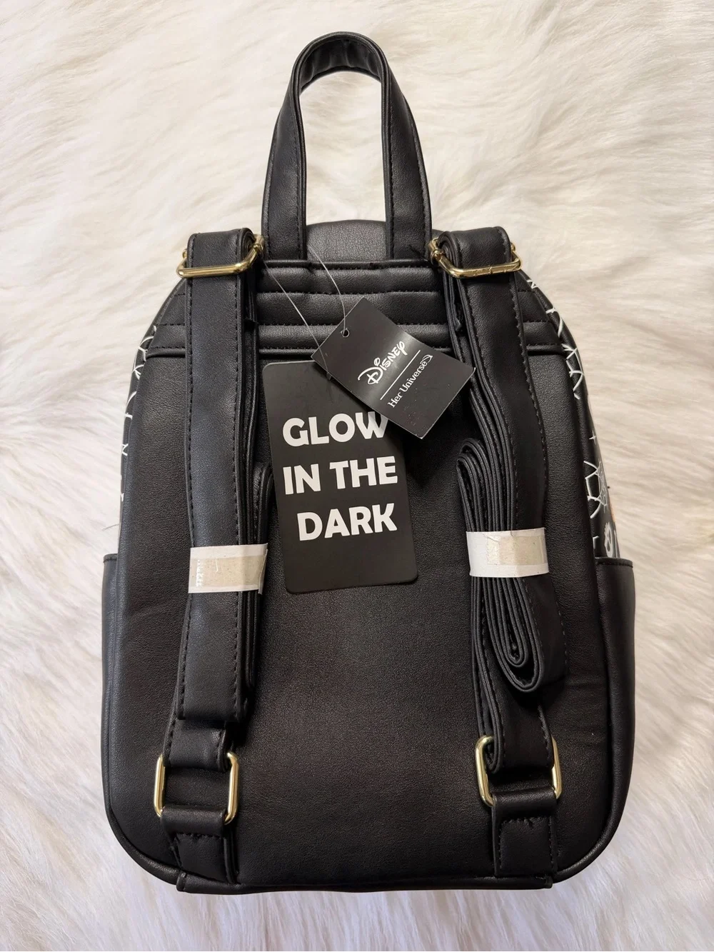 Disney Black Halloween Mickey Mini Backpack with Orange Accents- NWT